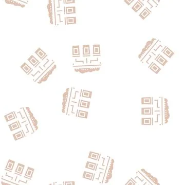 Garbage sorting machine glyph seamless pattern Stock Illustration