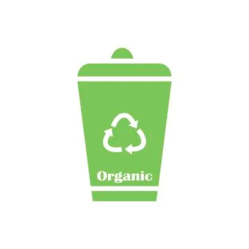 Garbage sorting oranically - material separation, sorting Zero waste Stock Illustration