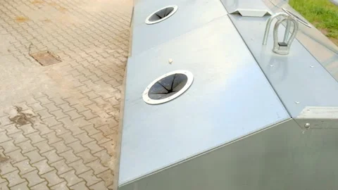 Garbage sorting.Separate garbage collection.Garbage bins Stock Footage 154293919