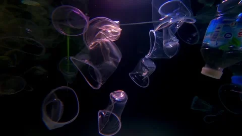 Garbage is spreading through the water to all corners of the world. Stock Footage 243279380