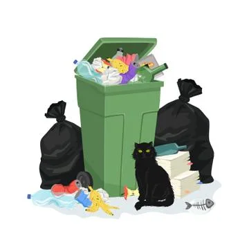 Garbage stack illustration Stock Illustration