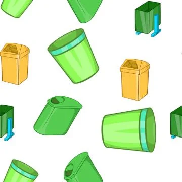 Garbage storage pattern, cartoon style Stockillustratie