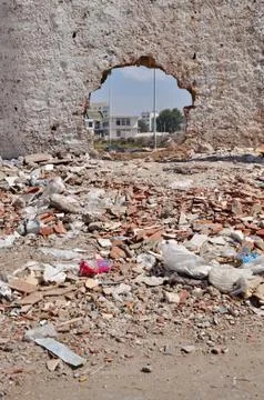 Garbage on the street Fotos de archivo