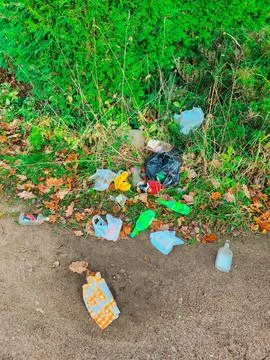 Garbage on the street Stock Photos