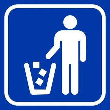 Garbage symbol. Do not litter sign Illustrazione stock