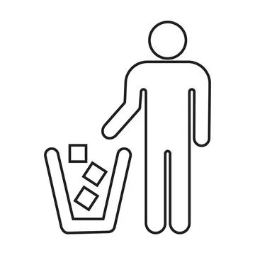 Garbage symbol. Do not litter sign Stock Illustration