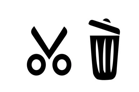 Garbage Symbol Vector Icon Trash and Waste Sign Stock-Illustration