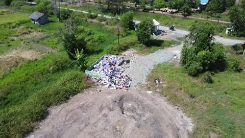 Garbage that is thrown outside its place and looks abandoned Stock Footage 315260261
