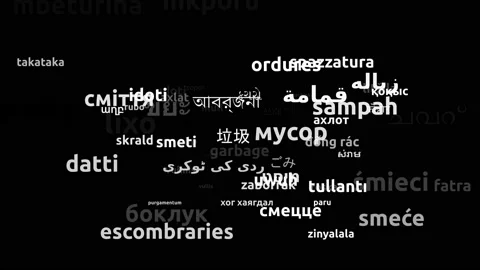 Garbage Translated in 67 Worldwide Languages Endless Looping 3d Zooming Wordc Stock Footage 145215327