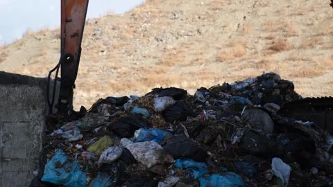 Garbage transported to the factory for recycling Stock Footage 294031742