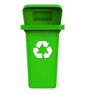 Garbage Trash Bin with Recycle Symbol Stock-Illustration