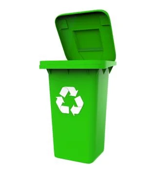 Garbage Trash Bin with Recycle Symbol Illustrazione stock