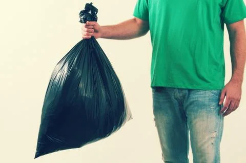 Garbage Trash Man Foto stock