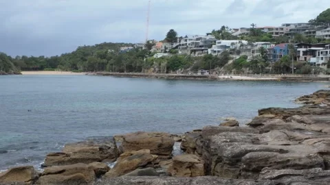 Garbage Tree Bay with Shelly Beach in background, Australia Stock Footage 302544977