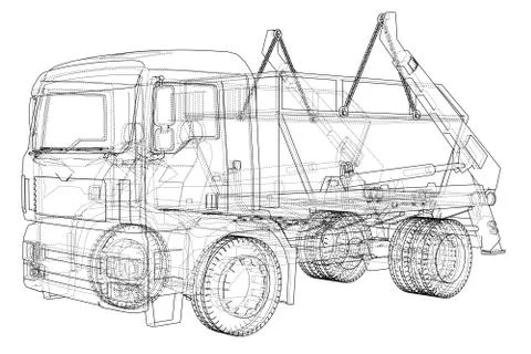 Garbage truck concept. Vector Stock Illustration