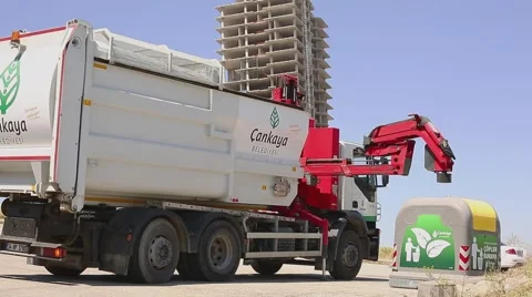 Garbage Truck Stock Footage 65418945