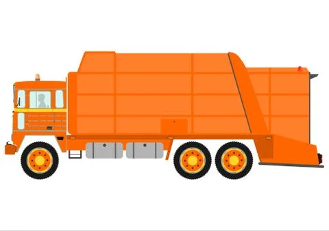 Garbage truck Stock Illustration
