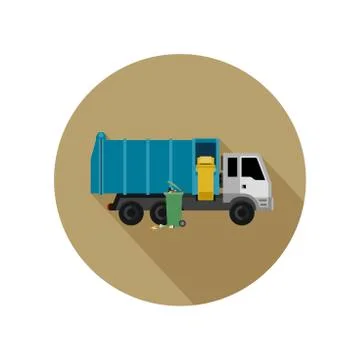 Garbage truck Stock Illustration