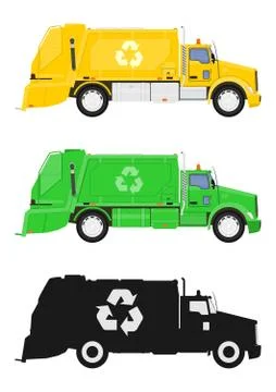 Garbage truck. Stock Illustration