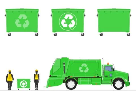 Garbage truck. Stock Illustration