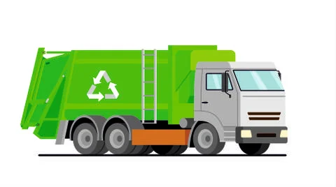 Garbage truck Stock Illustration