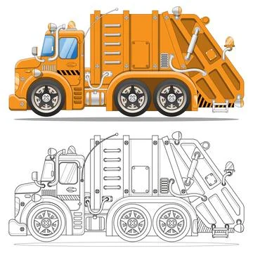 Garbage truck. Stock Illustration