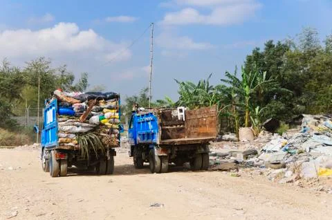 Garbage truck Stock Photos