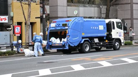 Garbage truck Foto stock