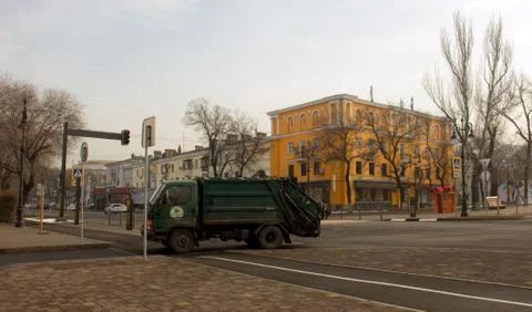The garbage truck Foto stock