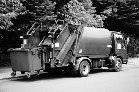 Garbage truck Stock Photos