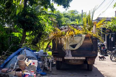 Garbage truck Stock Photos