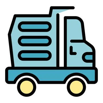 Garbage truck picking up trash cans along residential street Stock Illustration
