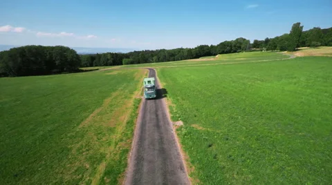 Garbage truck on the road Stock Footage 52380067