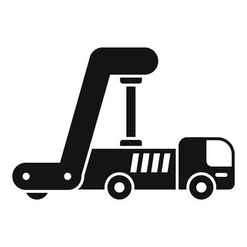 Garbage truck using hydraulic system to lift dumpster bin Stock Illustration