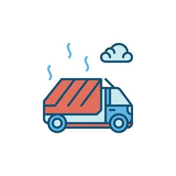 Garbage Truck vector concept colored modern icon Stock Illustration