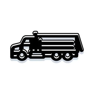 Garbage truck vector illustration disposing waste materials Stock Illustration