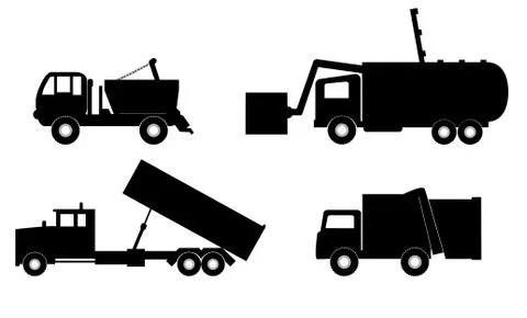 Garbage truck vector illustration Stock Illustration