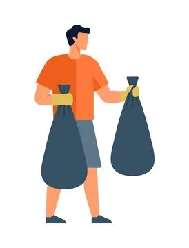 Garbage. Utilizing eco-friendly practices helps reduce accumulation waste. .. Illustrazione stock