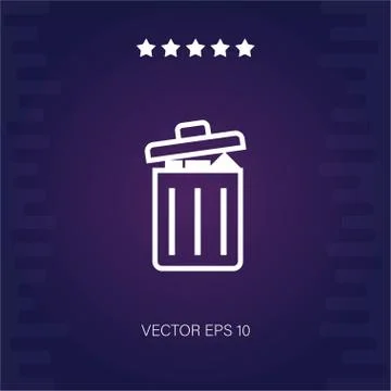 Garbage vector icon Stock Illustration
