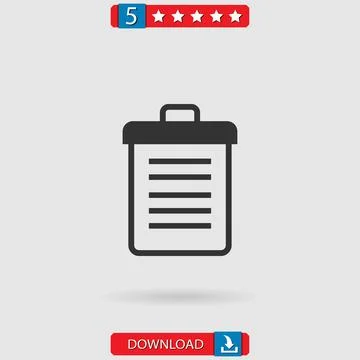 Garbage vector icon Stock Illustration
