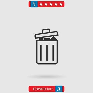 Garbage vector icon Stock Illustration