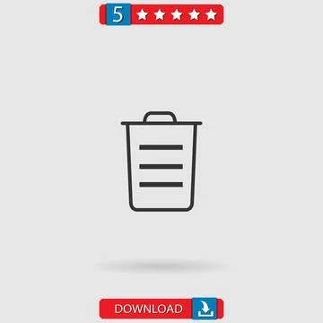 Garbage vector icon Illustrazione stock