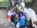 Garbage waste near by container  4k or 4k+ Resolution