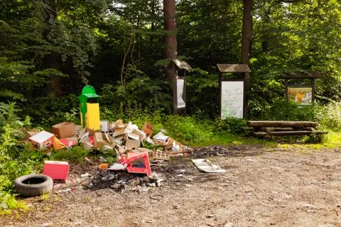 Garbage in the wild Stock Photos