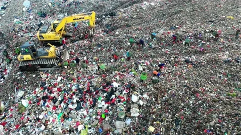 Garbage yard full of garbage Stock Footage 237931695