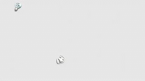 Garbages animation falls from the sky overlay 3d isolated cut out motion Stock Footage 306650729