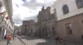 Garcia Moreno Street with church and museum in Quito 4k or 4k+ Resolution