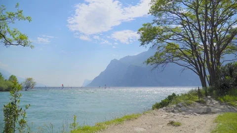 Garda Lake View Stock Footage 111229725