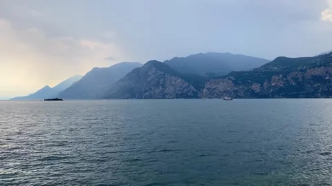 Garda Lake view from Malcesine Stock Footage 329672072