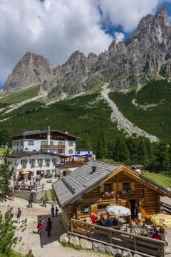 Gardeccia Refuge Stock Photos